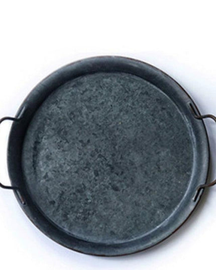 Chic Vintage Iron Bread Tray with Sturdy Handles for Elegant Home and Restaurant Use