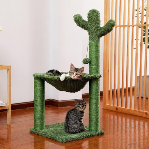 Luxurious Cactus Cat Climbing Frame with Scratching Posts for Stylish Felines
