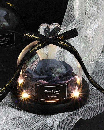 Timeless Elegance Glass Rose Showcase - A Symbol of Love and Grace