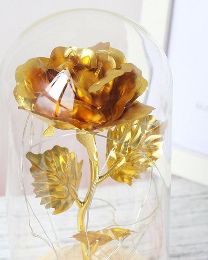 Eternal Rose LED Glass Dome for Enchanting Decor