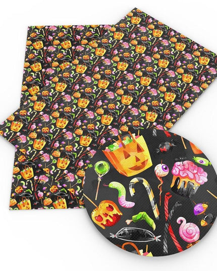 Spooky Vibes Halloween Faux Leather Crafting Sheets - 20x33cm