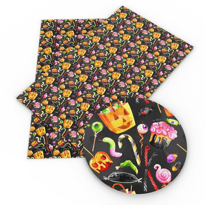 Spooky Vibes Halloween Faux Leather Crafting Sheets - 20x33cm