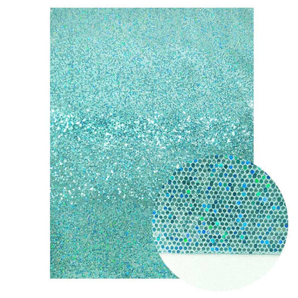 Iridescent Blue Snake Glitter Fabric for Creative Crafting