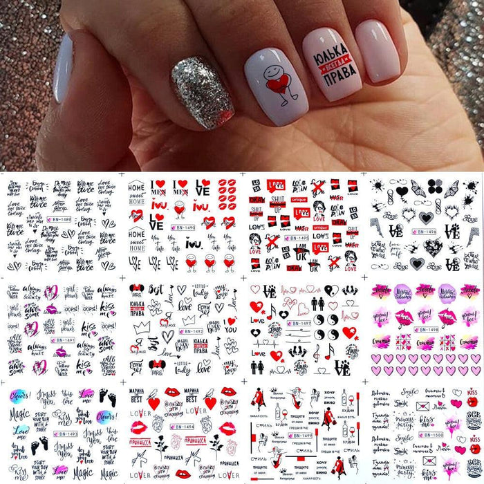 Winter Wonderland Russian Nail Art Decals