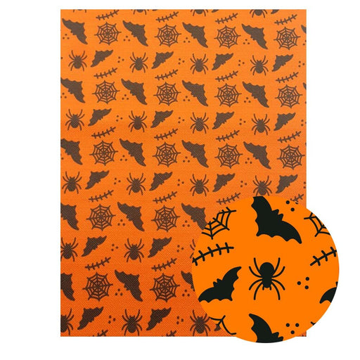 Premium Ghost Printed Faux Leather Fabric for Next-Level Halloween Crafting