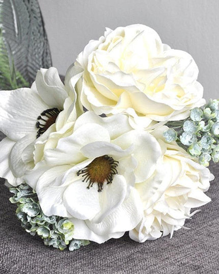 Nordic Elegance: Luxe DIY Silk Peony and Anemone Wedding Bouquet