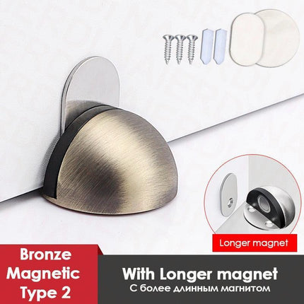 SilentShield Magnetic Door Stopper Set - Premium Stainless Steel for a Peaceful Home
