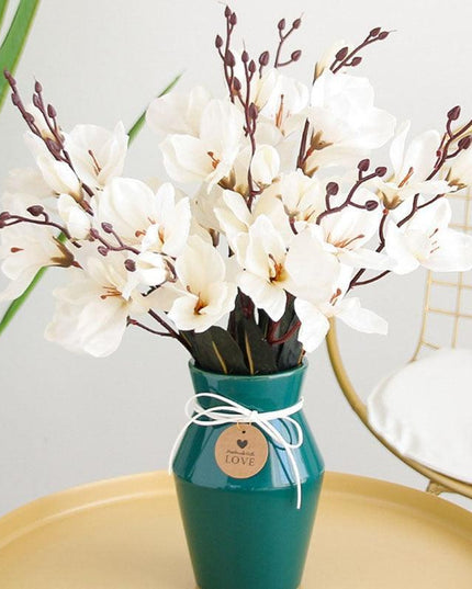 Silk Magnolia Blossom Arrangement - Exquisite Floral Touch for Home and Celebrations