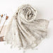 Luxurious Blue Porcelain Cashmere Blend Shawl - The Perfect Accessory for Any Occasion