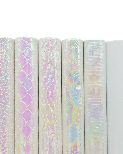 Mesmerizing Mermaid and Serpent Vegan Leather Craft Sheets - Set of 6