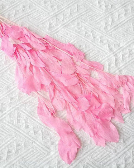 Timeless Elegance: Pack of 5 Preserved Orange Leaf Stems - Natural Floral Decor for Any Occasion