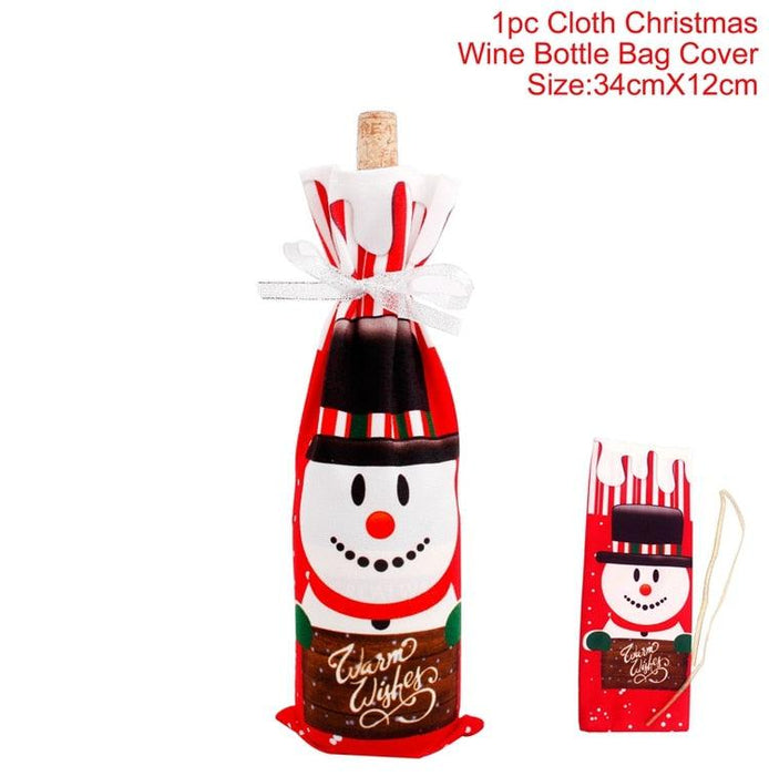 Joyful Christmas Wine Bottle Sleeve for Festive Holiday Delight