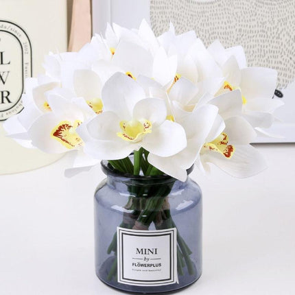 Chic Faux Butterfly Orchid Flower Collection - 6 Stunning Blooms for Sophisticated Decor
