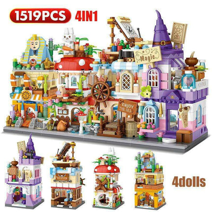Friends Cityscape Imagination Builder: Eco-Friendly Miniature House Brick Set for Kids