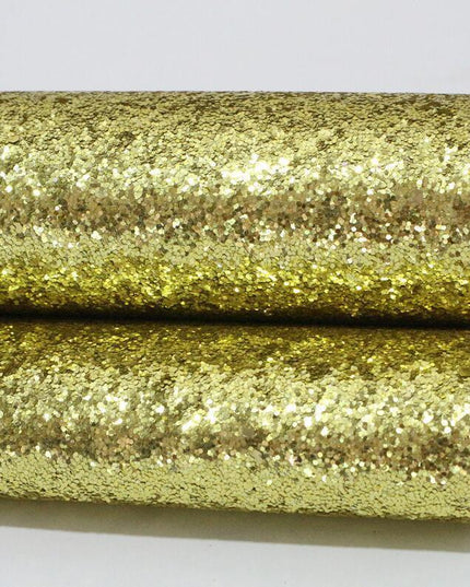 Sparkling Chunky Glitter Faux Leather Sheet - Ideal for Creative DIY Projects