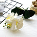 White Butterfly Orchid Artificial Flowers Set for Elegant Home and Event Decoration