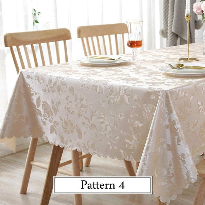 European Elegance: Waterproof PVC Tablecloth with Iconic European Patterns