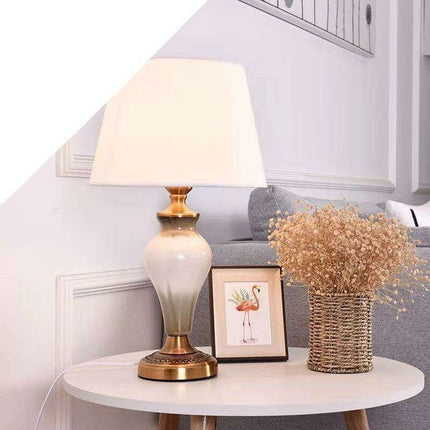 Modern Elegance Table Lamp with Soft Fabric Shade - Transform Your Living Space