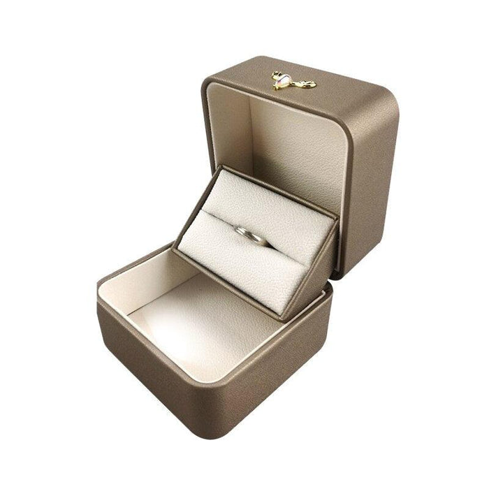 Stunning LED Lighted Engagement Ring Box with Various Color Choices | Premium Jewelry Showcase Display