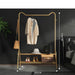 Gold Metal Clothes Drying Rack for Bedroom Wardrobe and Living Room