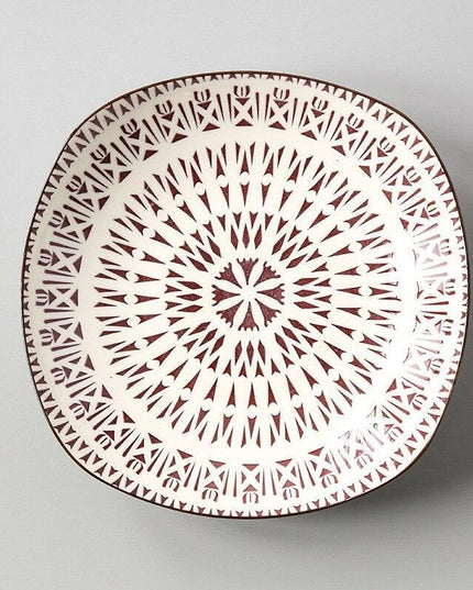 Handcrafted Japanese Square Ceramic Plate: Exquisite Table Artistry