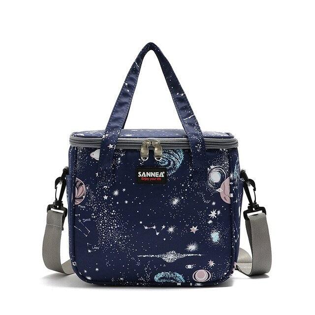 Flower Thermal Bag Oxford Waterproof Beach Cooler Lunch Box Thermo Insulated Bag-Très Elite-Blue star-Très Elite