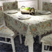 Elegant Rustic Floral Lace Crochet Tablecloth Set with Designer Embroidery