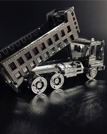 Stainless Steel Self-Dumping Truck Metal Puzzle Kit for Adults - Engaging Engineering DIY Project