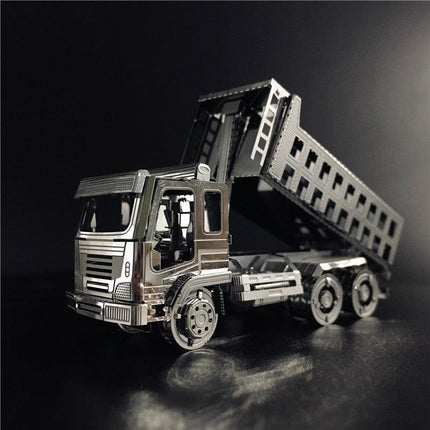 Stainless Steel Self-Dumping Truck Metal Puzzle Kit for Adults - Engaging Engineering DIY Project