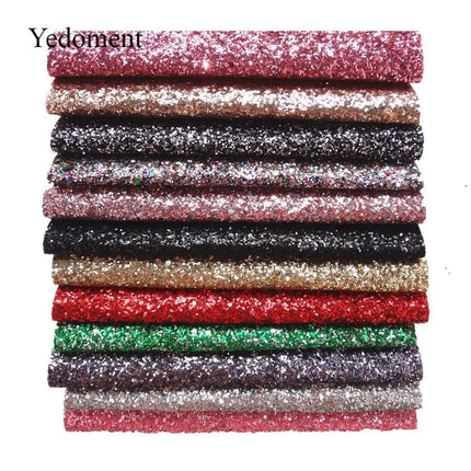 Glittery Faux Leather Craft Sheets for Creative DIY - 21CM x 29CM