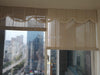 Elegant White Bamboo Roller Blinds Set with Sparkling Colorful Glitter Sheets