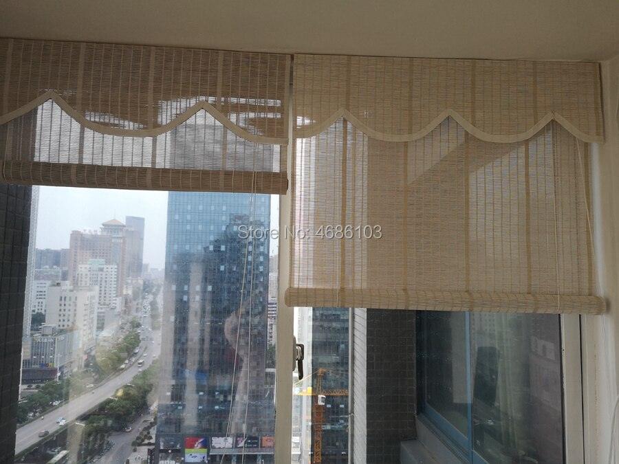 Bamboo Roller Blinds with Colorful Chunky Glitter Fabric Sheets