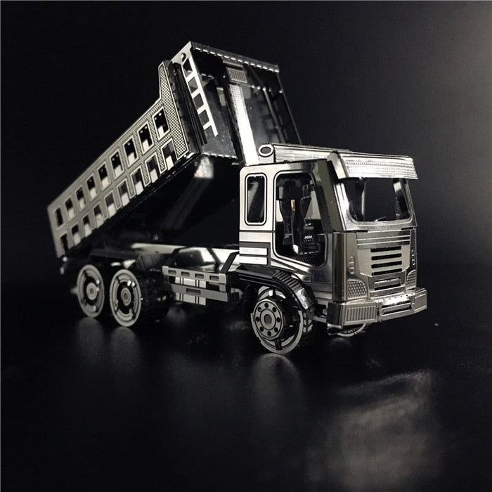 Self-Dumping Truck Model Kit - Intricate 3D Metal Puzzle for Adult DIY Enthusiasts