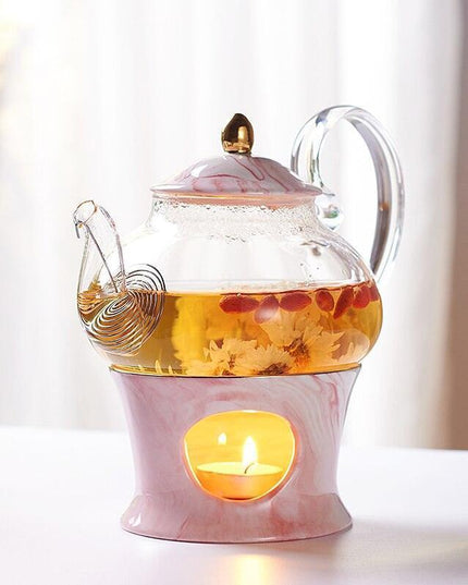 Luxurious Golden Marbled Porcelain Tea Set - Ultimate Drinking Experience Collection