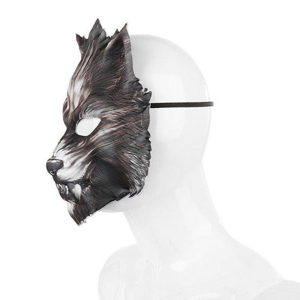 Cartoon Wolf Costume Mask - Premium PU Leather Halloween & Cosplay Accessory