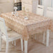 Elegant Lace Rose Flowers Tablecloth - Sophisticated Dining Table Protector