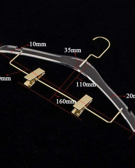 Stylish Acrylic Hanger Set with Attached Hanging Bar for Closet Organization