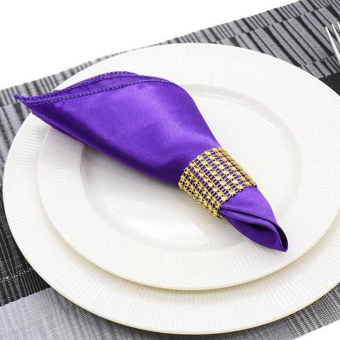 Elegant 50-Piece Satin Fabric Handkerchief Napkins for Special Events