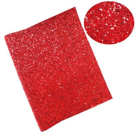 Glittery Faux Leather Craft Sheets for Creative DIY - 21CM x 29CM