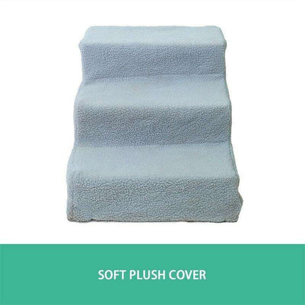 Lavish Lambswool Pet Steps - Chic and Secure Climbing Aid for Small and Senior Pets