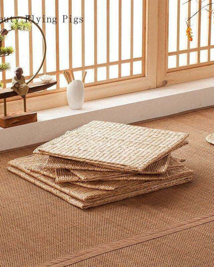 Sustainable Serenity Handwoven Meditation Cushion Set - Eco-Friendly Elegance