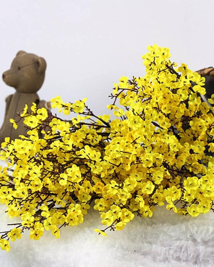 Cherry Blossom Dream: Elegant Baby's Breath Faux Flower Arrangement