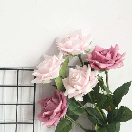 Elegant Silk Rose Collection - Set of 5, 12cm Decorative Blooms