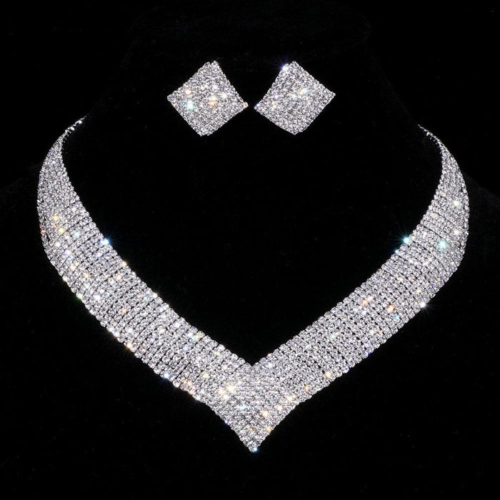 Crystal Elegance: Exquisite Bridal Jewelry Set