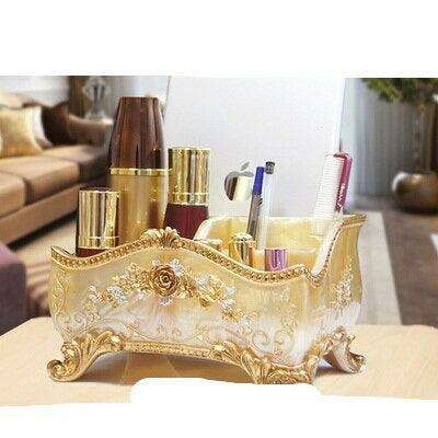 Chic European Resin Tissue Organizer - Vintage Style Home Accent