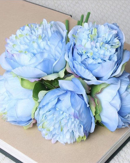 Elegant Peony and Blush Rose Silk Flower Arrangement Set