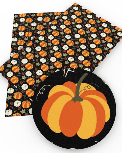 Hauntingly Fun Cartoon Halloween Character Synthetic Leather Fabric - 20*33cm