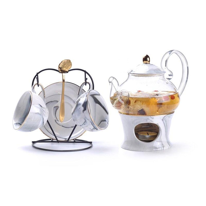 Marbling Porcelain Tea Set: Exquisite Set for Elegant Tea Sessions