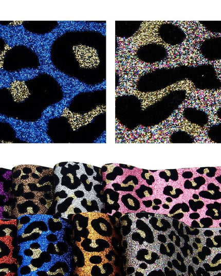Sparkling Leopard Velvet Fabric Set - Perfect for Trendy DIY Creations