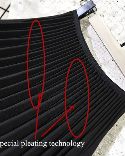 Chic White Pleated Midi Skirt - A Timeless Staple for Style-Conscious Women